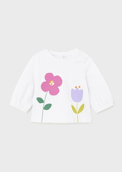 baby long sleeve flower tee