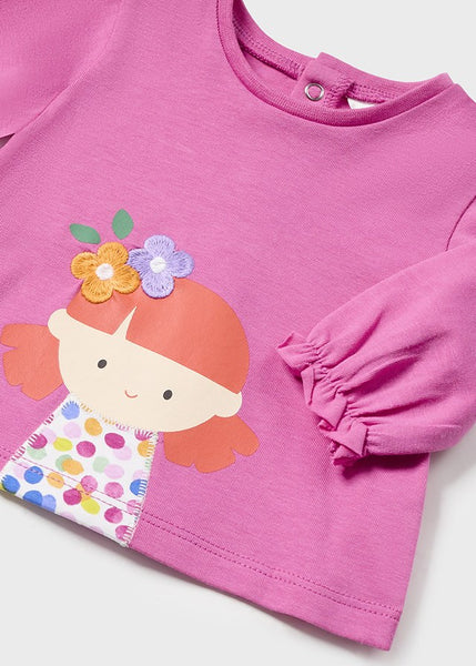 baby long sleeve flower girl tee