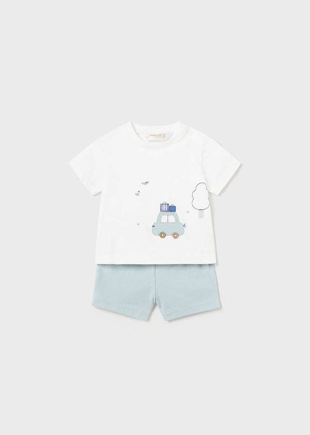 baby jersey tee + short set car