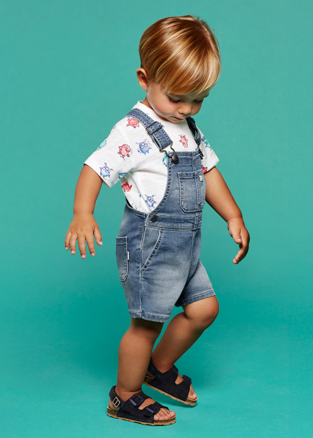 baby boy denim shortall