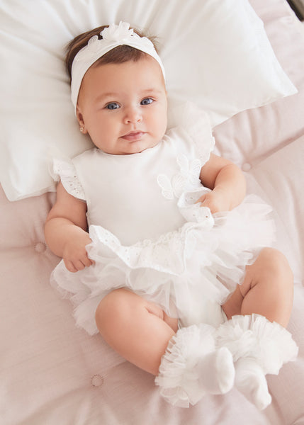 baby eyelet + tutu bubble bodysuit