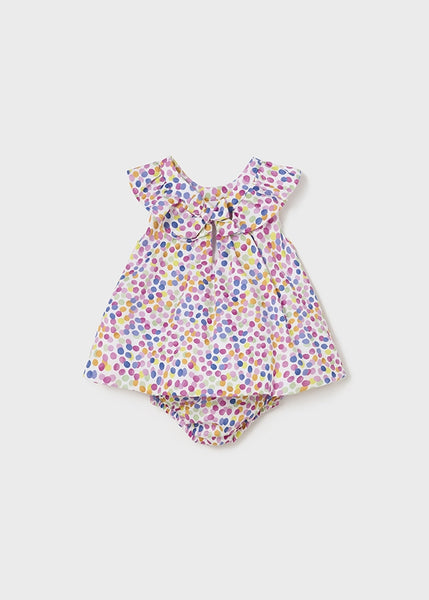 baby poplin dot dress + bloomer