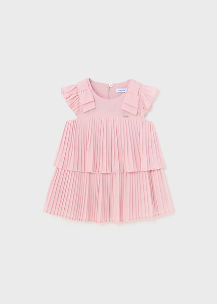 mini girl pleat tiered dress