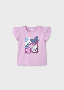 girls sequin pear tee