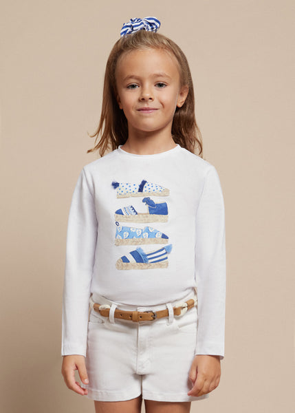 girls espadrilles long sleeve tee + pony