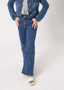 tween braid pocket wide jeans