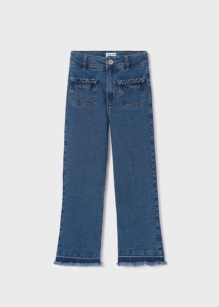 tween braid pocket wide jeans