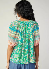 Load image into Gallery viewer, short sleeve border print blouse

