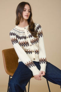 fair isle button cardigan