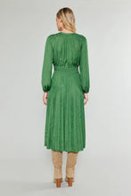 Load image into Gallery viewer, jacquard long sleeve midi dress
