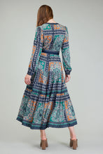 Load image into Gallery viewer, print split neck dress + sash
