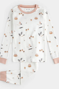 kids baking print pj set