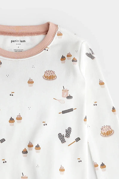 infant baking print pj set