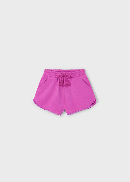 jersey shorts with trim - girls