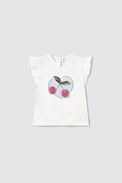 mini girl cherry heart tee
