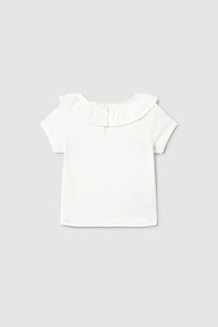 mini girl ruffle collar tee