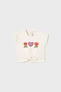 mini girl crochet heart tee