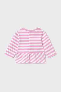 infant stripe chick tee
