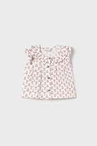 mini girl jersey print blouse