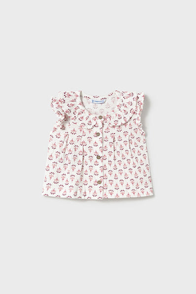 mini girl jersey print blouse
