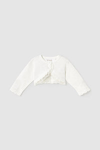 infant lace trim cardigan