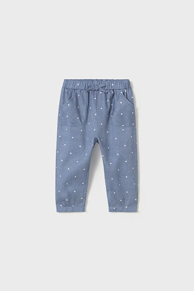 mini girl dot chambray pant