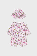 Load image into Gallery viewer, infant icecream swimsuit + hat
