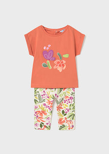 mini girl tropical tee + legging set