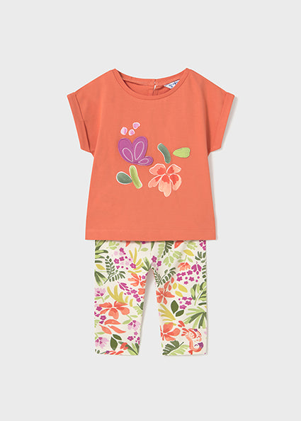 mini girl tropical tee + legging set