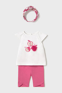 baby fruits tee, legging, headband set