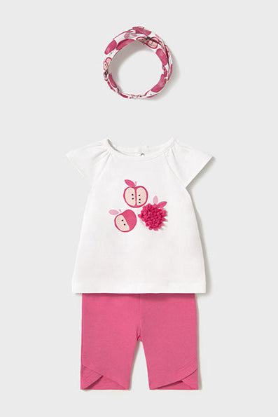 baby fruits tee, legging, headband set