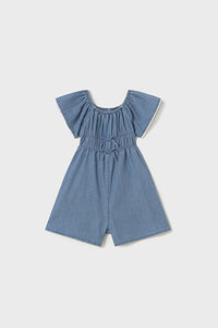 mini girl chambray romper