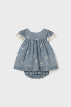 Load image into Gallery viewer, infant embroidered dress + bloomer
