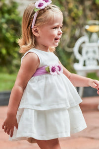 mini girl floral sash tulle dress