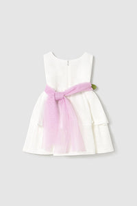 mini girl floral sash tulle dress