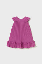 Load image into Gallery viewer, mini girl pleat chiffon dress
