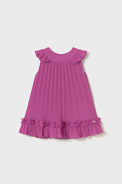 mini girl pleat chiffon dress