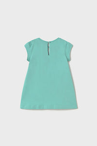 mini girl stripe flower jersey dress