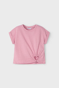 girls open heart tee
