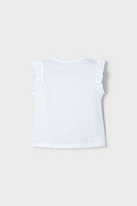 girls eyelet trim tank