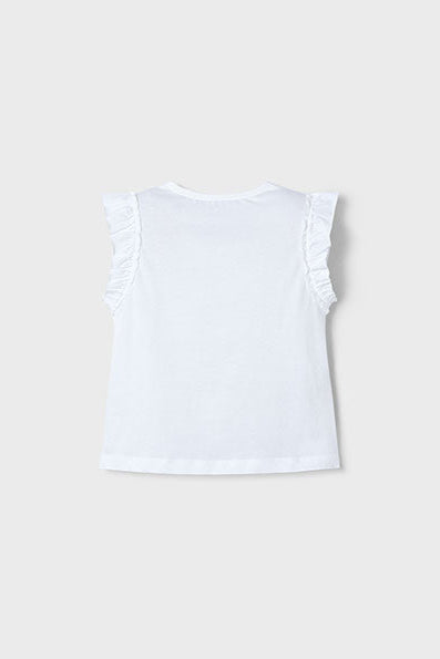 girls eyelet trim tank