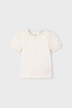 Load image into Gallery viewer, girls crochet collar tee
