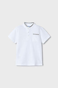 boys short sleeve collarless polo