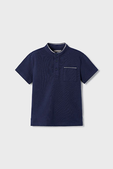 boys short sleeve collarless polo