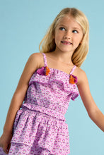Load image into Gallery viewer, girls print tie shoulder top

