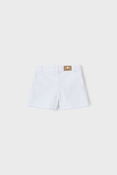 girls clip dot denim shorts