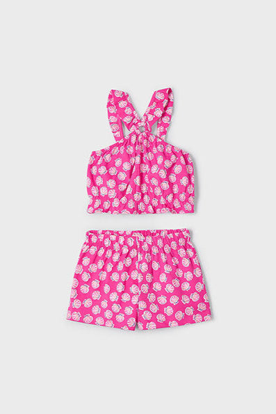 girls halter top + short set shells