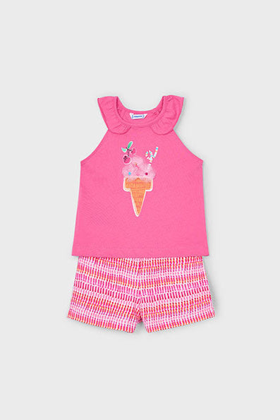 girls icecream tank + short set