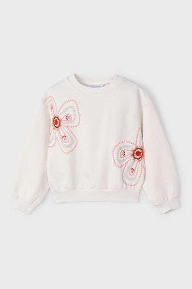 girls embroidered sweatshirt