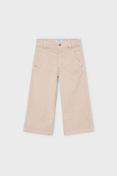 girls twill wide leg jean